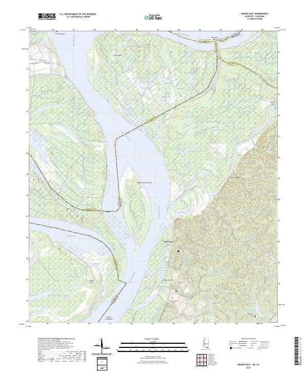 Grand Gulf, MS-LA — USGS 7.5-minute topo (2024)