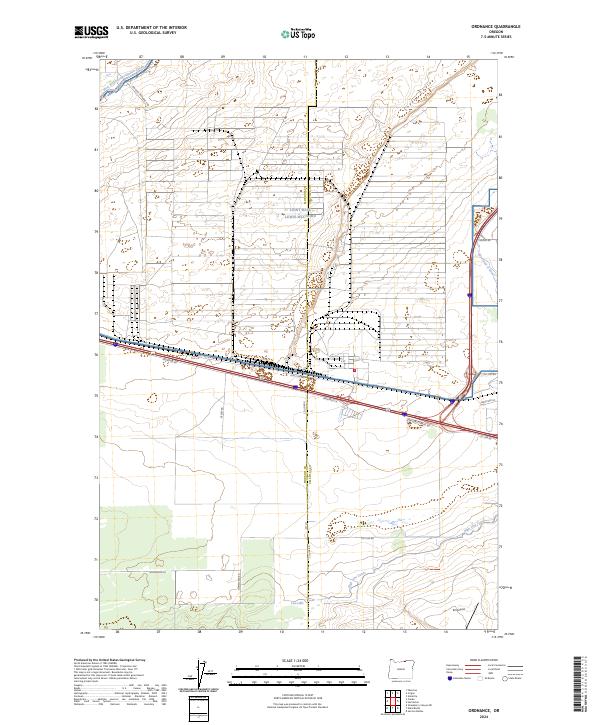 Ordnance, OR — USGS 7.5-minute topo (2024)
