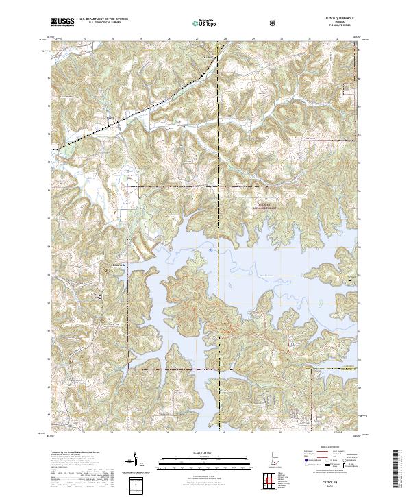 Cuzco, IN — USGS 7.5-minute topo (2022)