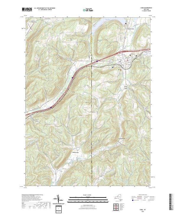 Cuba, NY — USGS 7.5-minute topo (2023)