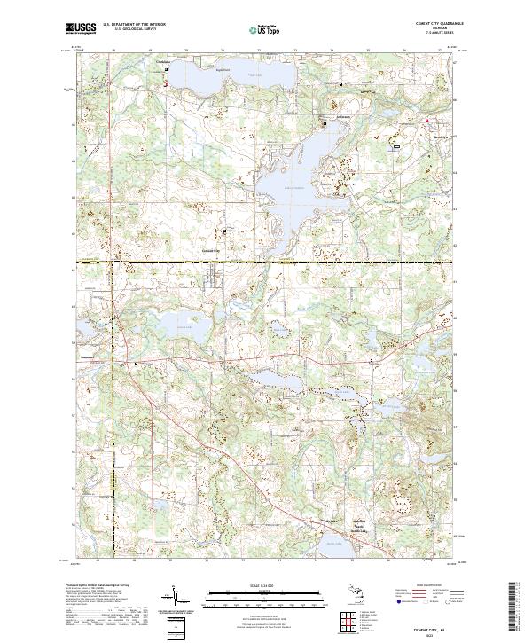 Cement City, MI — USGS 7.5-minute topo (2023)