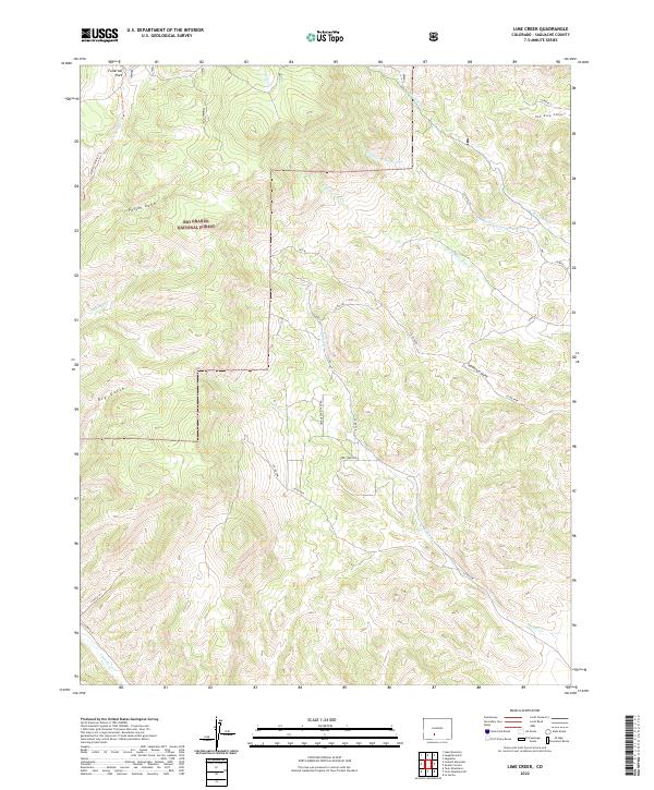 Lime Creek, CO — USGS 7.5-minute topo (2022)