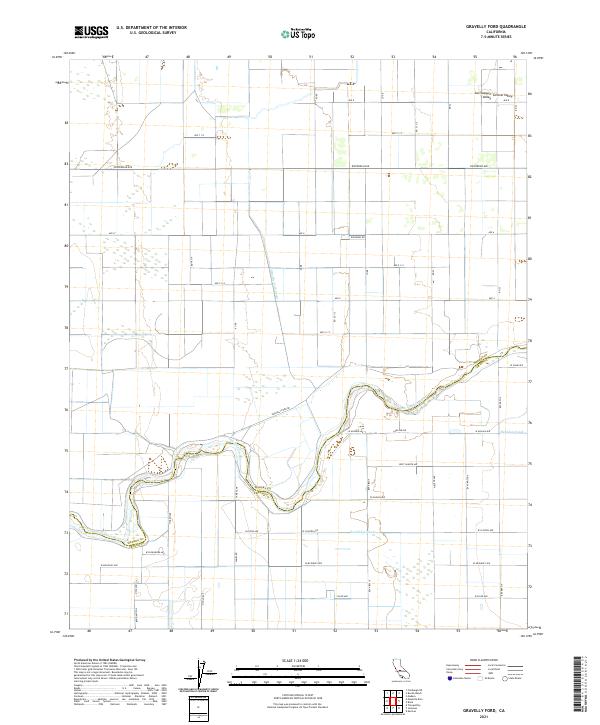 Gravelly Ford, CA — USGS 7.5-minute topo (2021)