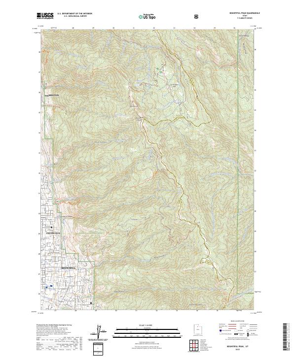 Bountiful Peak, UT — USGS 7.5-minute topo (2023)