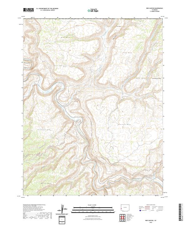 Red Canyon, CO — USGS 7.5-minute topo (2022)