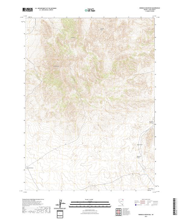 Ninemile Mountain, NV — USGS 7.5-minute topo (2021)