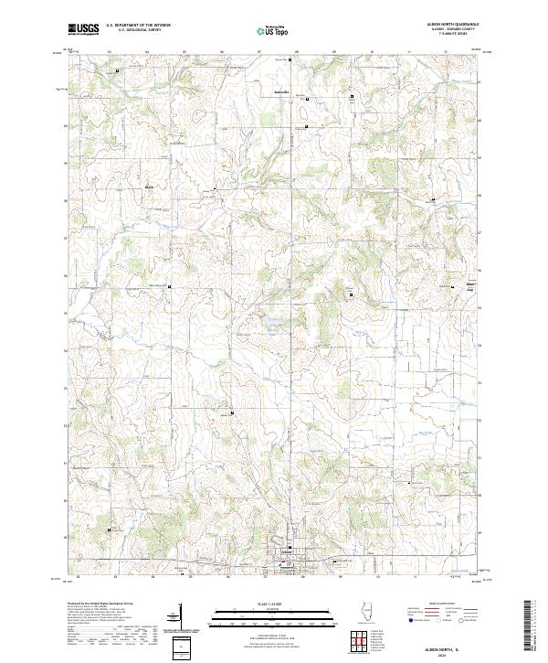 Albion North, IL — USGS 7.5-minute topo (2024)
