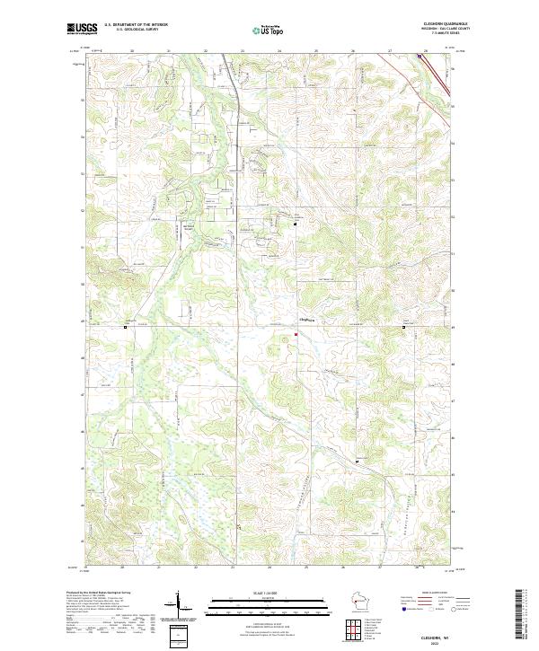 Cleghorn, WI — USGS 7.5-minute topo (2022)