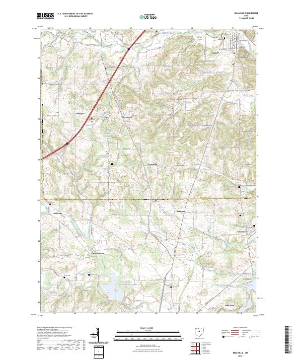 Bellville, OH — USGS 7.5-minute topo (2023)
