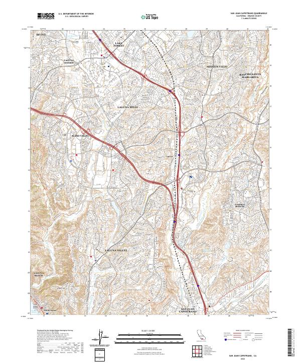 San Juan Capistrano, CA — USGS 7.5-minute topo (2022)