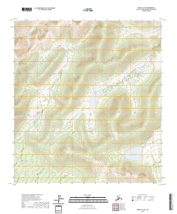 Denali A-6 SW, AK — USGS 7.5-minute topo (2023)