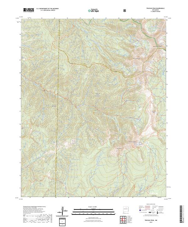Truchas Peak, NM — USGS 7.5-minute topo (2023)