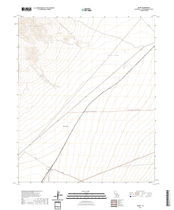 Danby, CA — USGS 7.5-minute topo (2021)