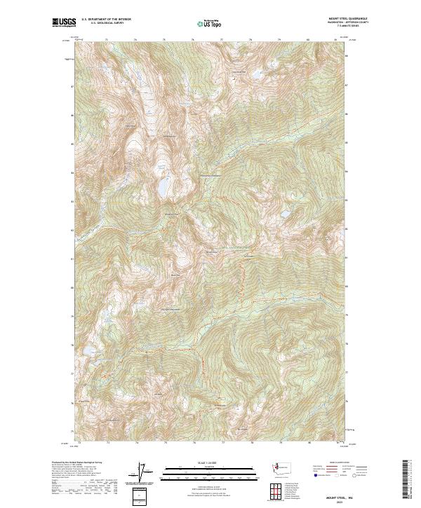 Mount Steel, WA — USGS 7.5-minute topo (2023)