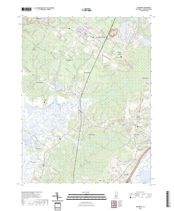 Woodbine, NJ — USGS 7.5-minute topo (2023)