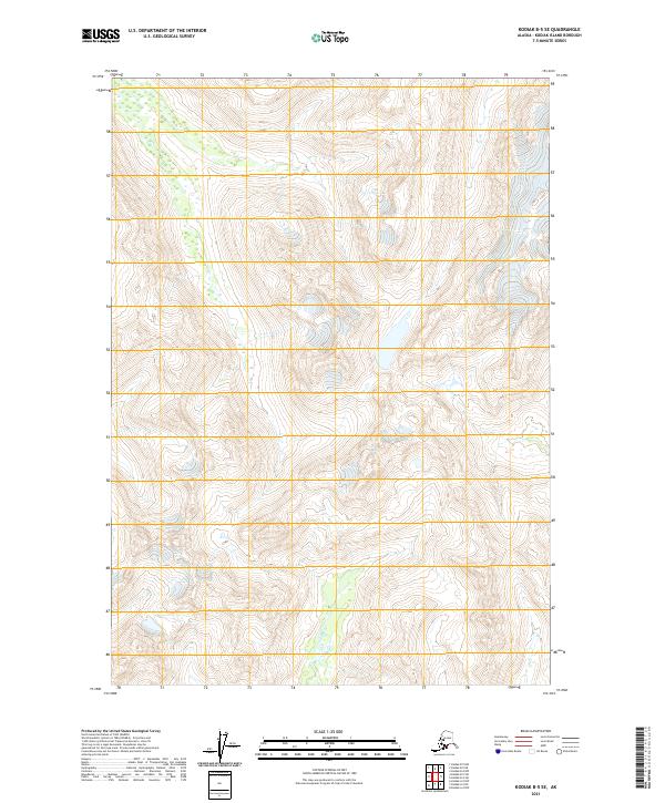 Kodiak B-5 SE, AK — USGS 7.5-minute topo (2021)