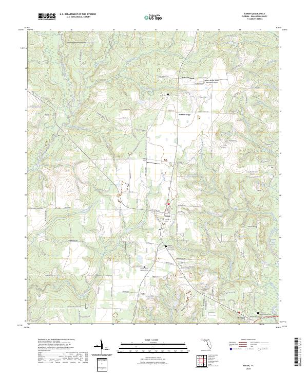 Baker, FL — USGS 7.5-minute topo (2024)
