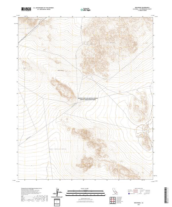 Iron Ridge, CA — USGS 7.5-minute topo (2021)