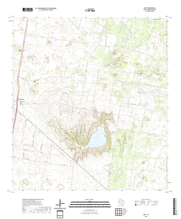 Linn, TX — USGS 7.5-minute topo (2022)
