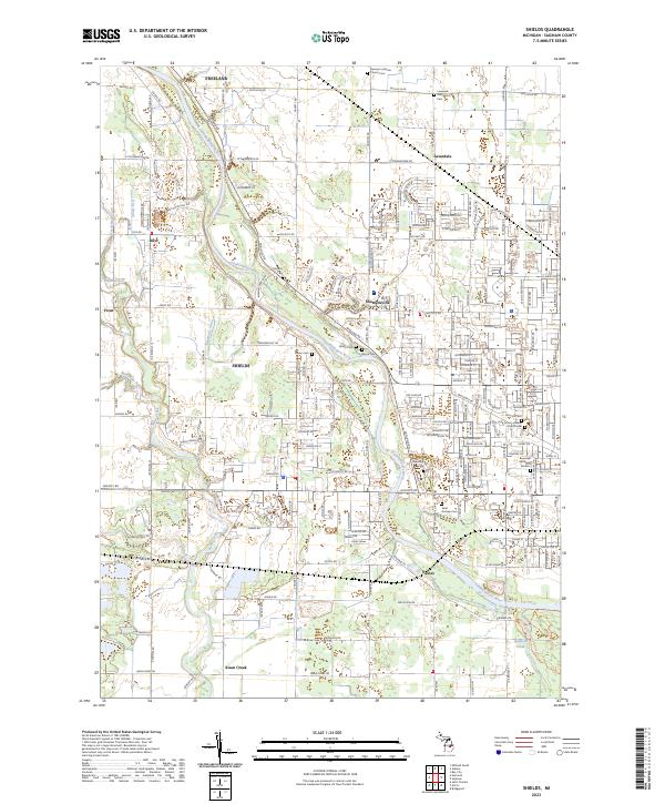 Shields, MI — USGS 7.5-minute topo (2023)