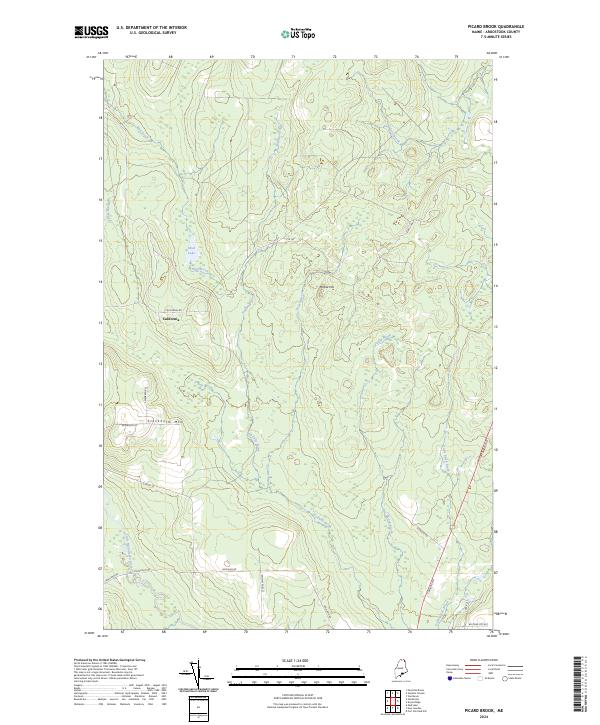 Picard Brook, ME — USGS 7.5-minute topo (2024)