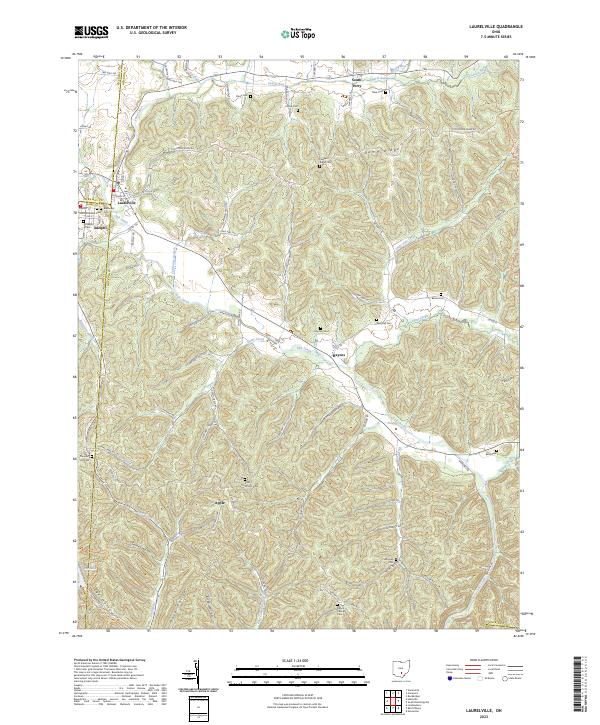 Laurelville, OH — USGS 7.5-minute topo (2023)