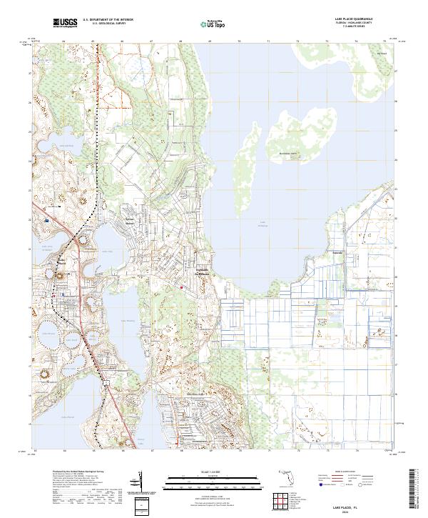 Lake Placid, FL — USGS 7.5-minute topo (2024)