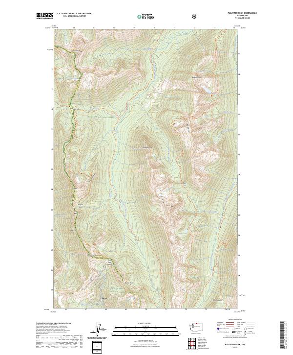 Pasayten Peak, WA — USGS 7.5-minute topo (2023)