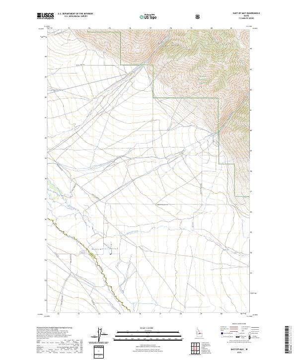 East of May, ID — USGS 7.5-minute topo (2023)