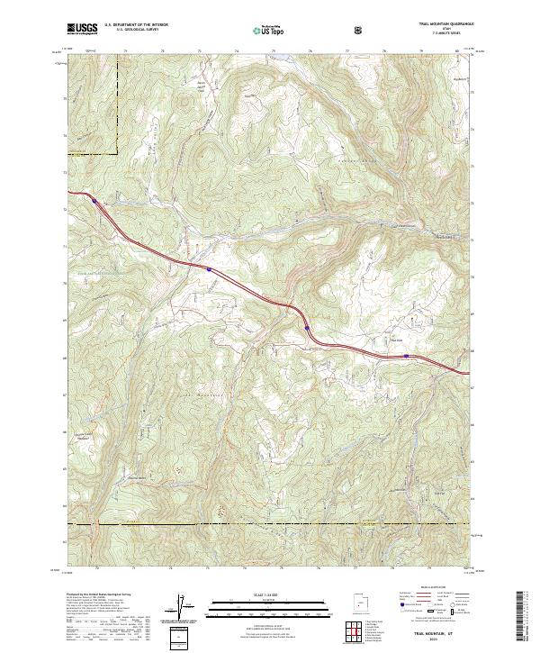 Trail Mountain, UT — USGS 7.5-minute topo (2023)
