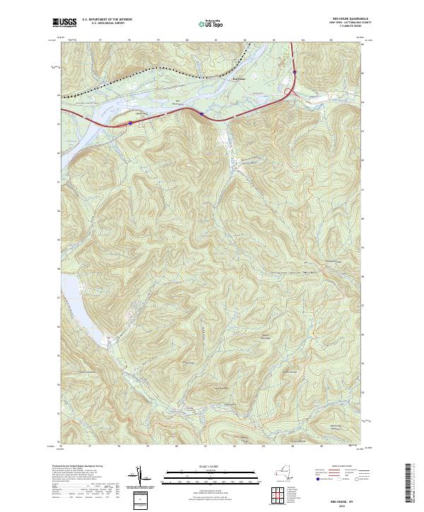 Red House, NY — USGS 7.5-minute topo (2023)