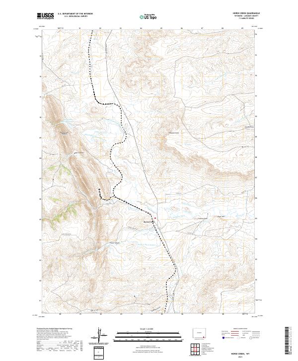 Horse Creek, WY — USGS 7.5-minute topo (2021)