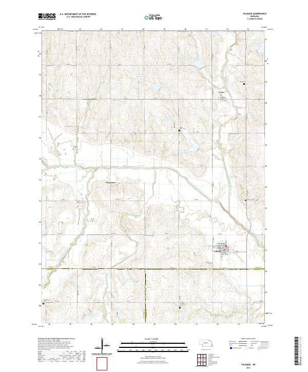 Talmage, NE — USGS 7.5-minute topo (2021)