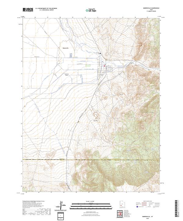 Minersville, UT — USGS 7.5-minute topo (2023)