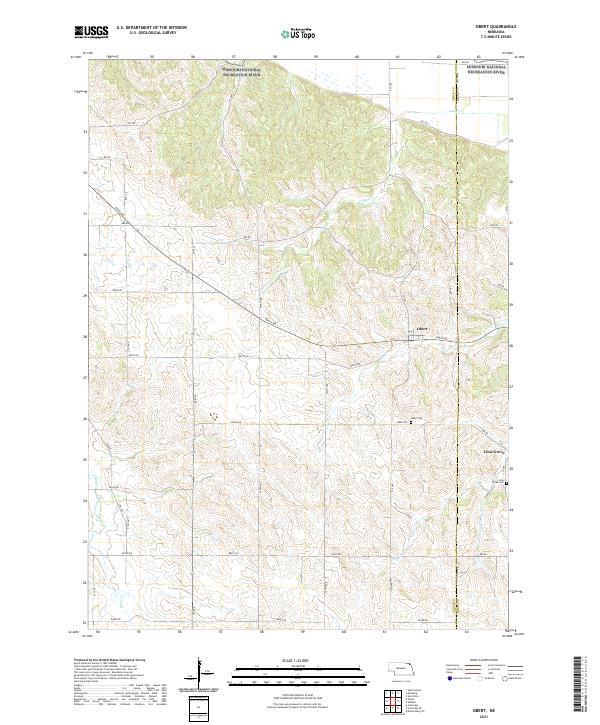 Obert, NE — USGS 7.5-minute topo (2021)