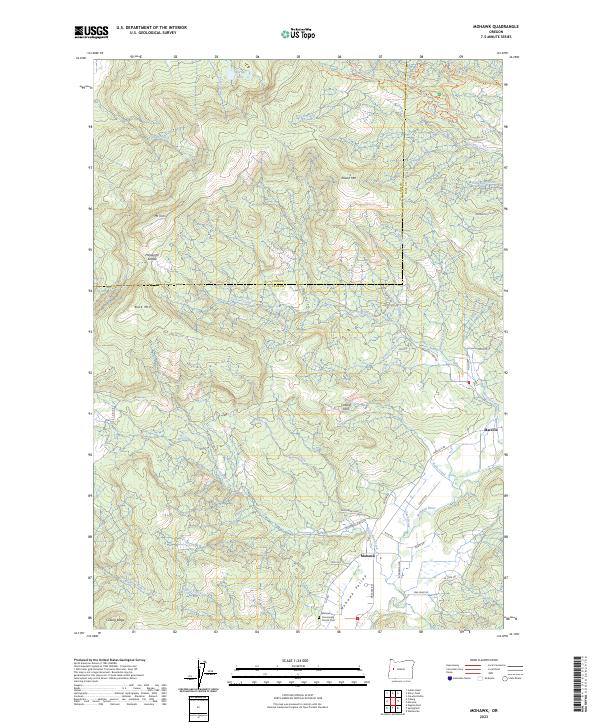 Mohawk, OR — USGS 7.5-minute topo (2023)