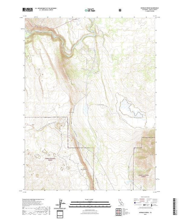 Hogback Ridge, CA — USGS 7.5-minute topo (2021)