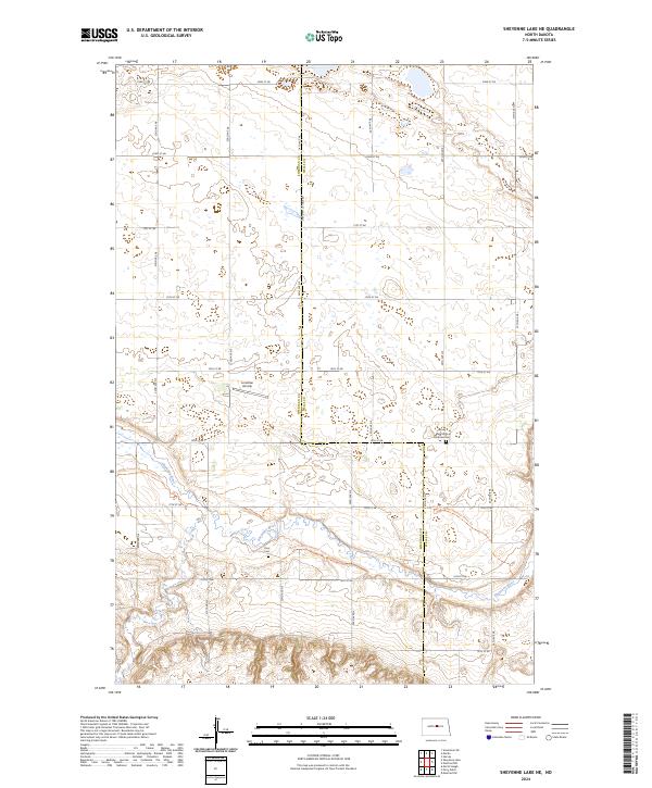 Sheyenne Lake NE, ND — USGS 7.5-minute topo (2024)