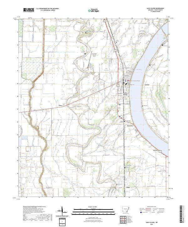 Lake Village, AR — USGS 7.5-minute topo (2024)