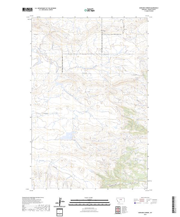 Gerhard Corner, MT — USGS 7.5-minute topo (2024)