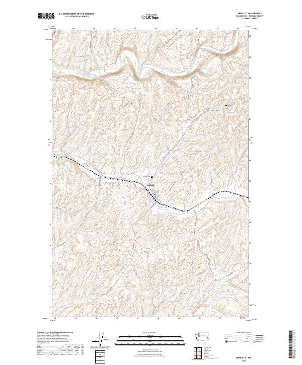Endicott, WA — USGS 7.5-minute topo (2023)