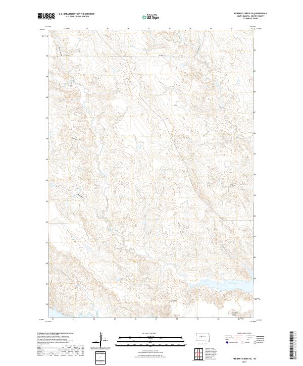 Herbert Creek SE, SD — USGS 7.5-minute topo (2021)