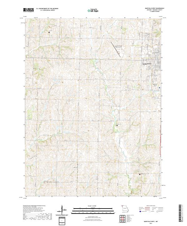 Maryville West, MO — USGS 7.5-minute topo (2021)