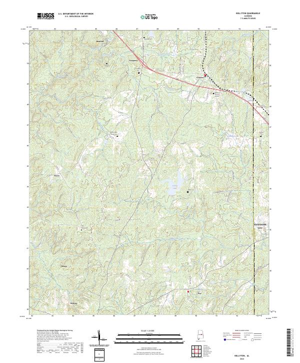 Kellyton, AL — USGS 7.5-minute topo (2024)