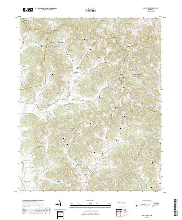 Belleville, TN — USGS 7.5-minute topo (2022)