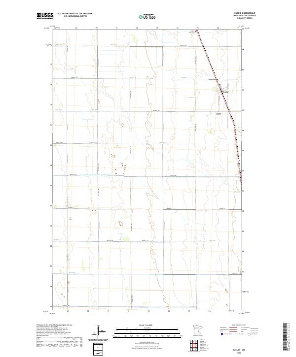 Euclid, MN — USGS 7.5-minute topo (2022)