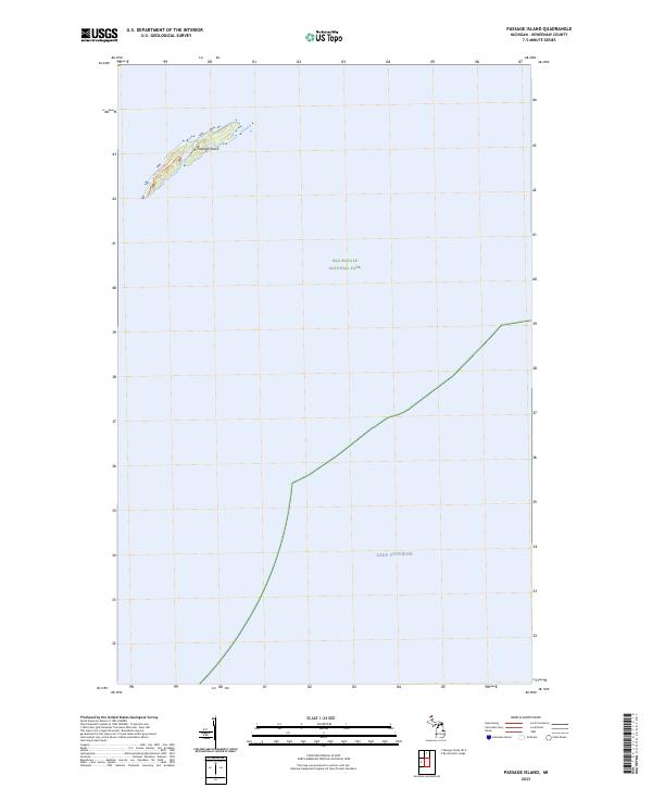 Passage Island, MI — USGS 7.5-minute topo (2023)