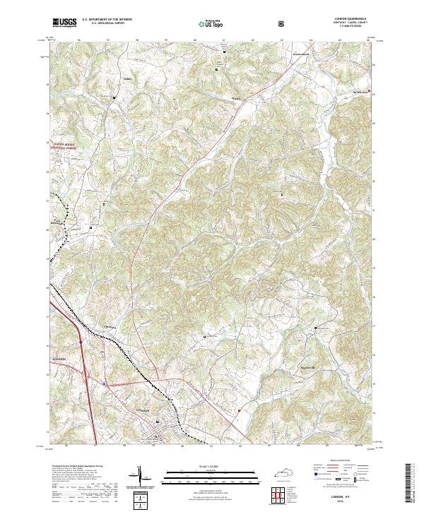 London, KY — USGS 7.5-minute topo (2022)
