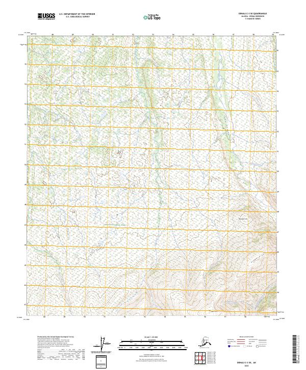 Denali C-3 SE, AK — USGS 7.5-minute topo (2023)