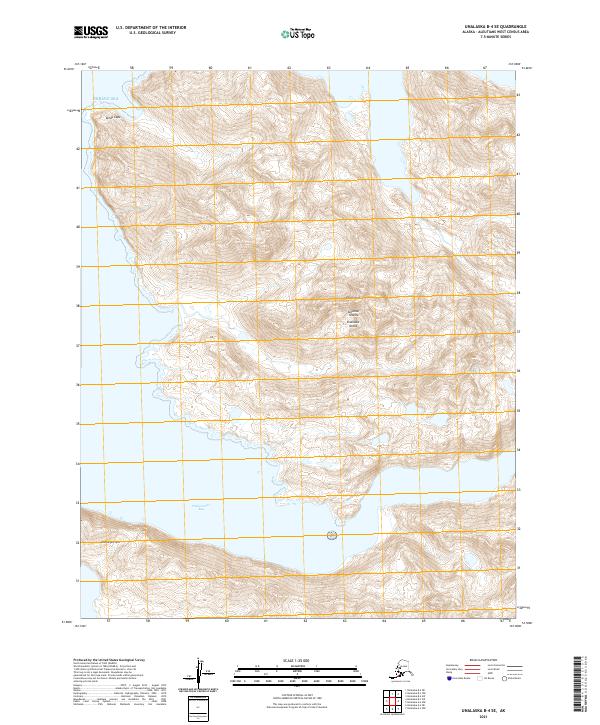 Unalaska B-4 SE, AK — USGS 7.5-minute topo (2021)
